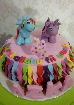 Foto resep Kue ulang tahun little ponny