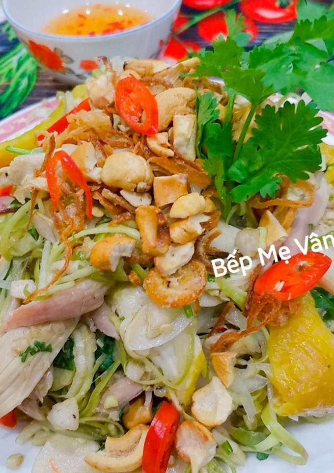 Hình của món Gỏi gà hoa chuối(bắp chuối).