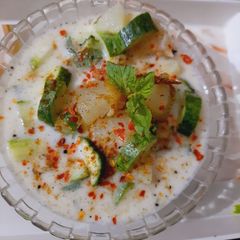 Buttermilk Raita with Potato and Cucumber A picture of Buttermilk Raita with Potato and Cucumber.