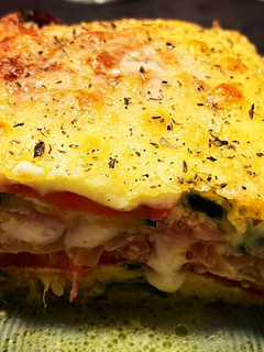 Una foto de Frittata de calabacín con jamón York y queso sin lactosa