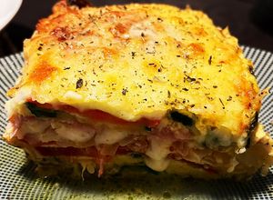 Foto principal de Frittata de calabacín con jamón York y queso sin lactosa