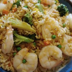 Shrimp veggies fried rice A picture of Shrimp veggies fried rice.