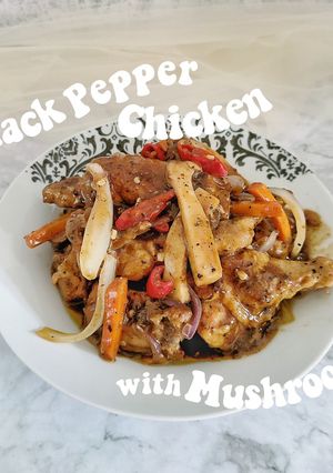 Gambar Black Pepper Chicken with Mushrooms