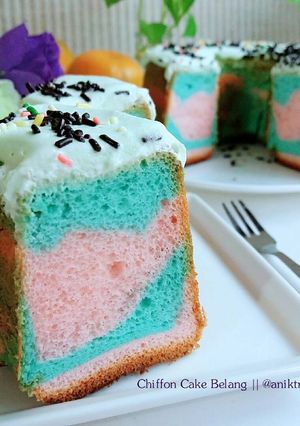 Foto resep CHIFFON CAKE BELANG2 Telur(Chiffon Taro Belang)