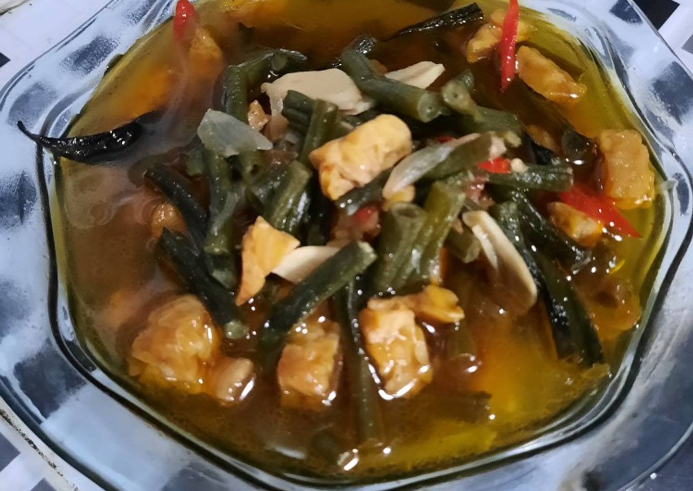 Tumis Manis Kacang Panjang Tempe ala Warteg