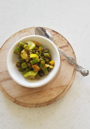 A picture of Green Chillies Pickle 'Zasar Pima