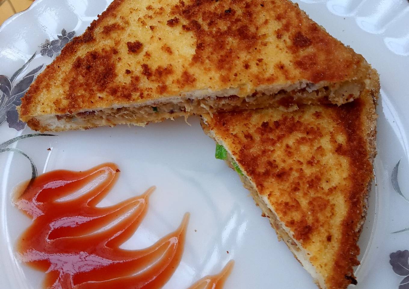 Crispy shami kabab sandwich 🥪