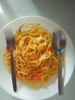 Foto resep Spaghetti oglio olio enak simple