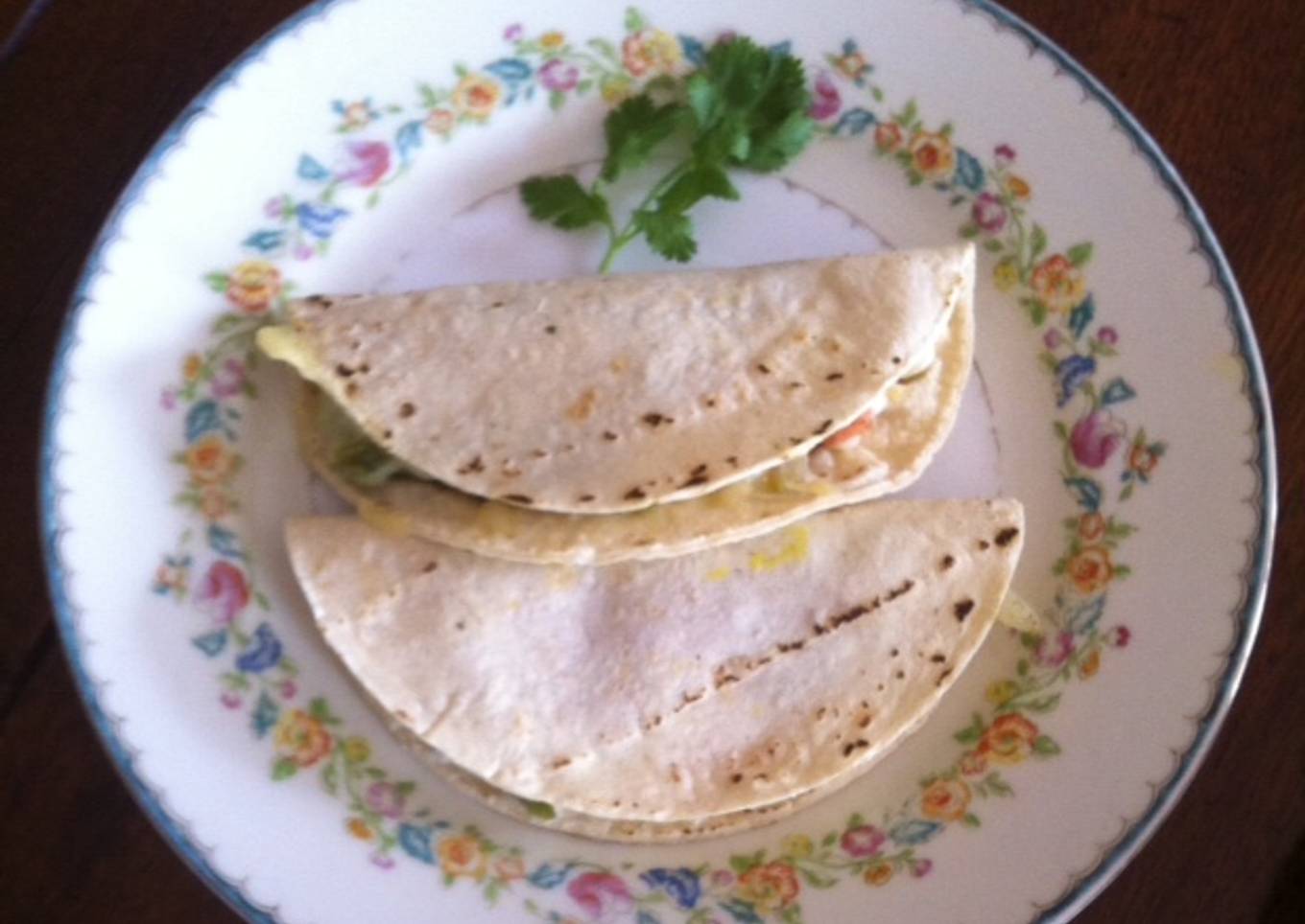 Tacos de camarón con poblano