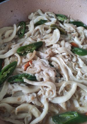 Foto resep Tumis jamur tiram cabe hijau pedas