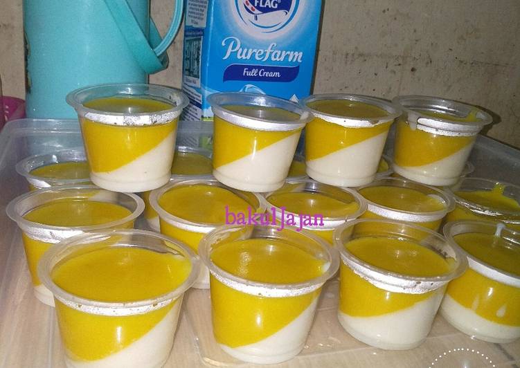 Puding vanilla mango