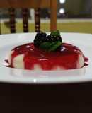 Panna cotta de coco con coulis de zarzamora 🍽️