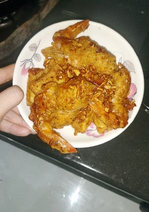 Hình của món Đậu hủ chiên tôm lăn bột cháy tỏi.