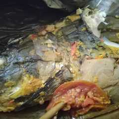 A picture of Pepes ikan mas.