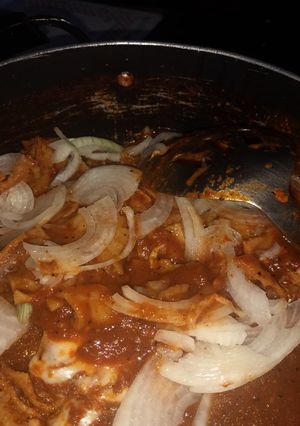 A picture of Chilaquiles with Roasted Salsa.