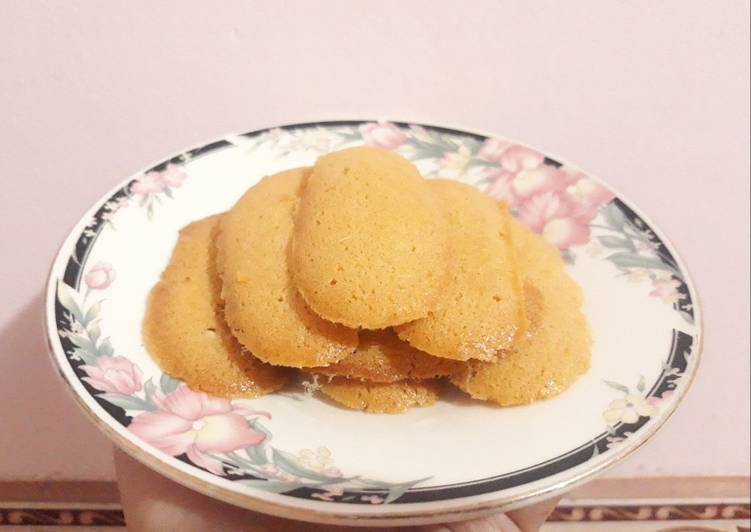 Kue kering : Lidah kucing (takaran sendok, no mixer, no cetakan)