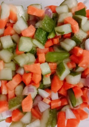 Foto resep Acar mentah (bawang timun wortel cabe)