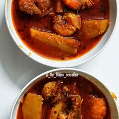 A picture of Jhinga masala.