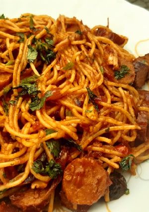 A picture of Sausage Pasta.