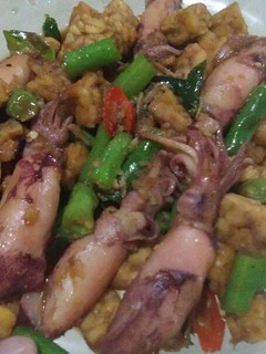 Foto resep Tumis cumi tempe buncis #BikinRamadanBerkesan #30DaysChallenge
