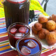 A picture of Zobo drink(hibiscus).