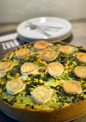 SPINAT-MAIS-QUICHE MIT DINKEL-VOLLKORN-BODEN Rezepthauptbild