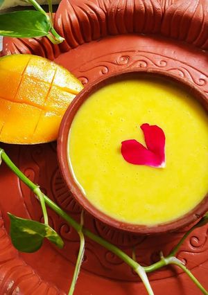 A picture of Mango Pulissery (Mango Curry).