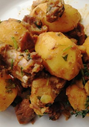 A picture of Potatoe stir fry.
