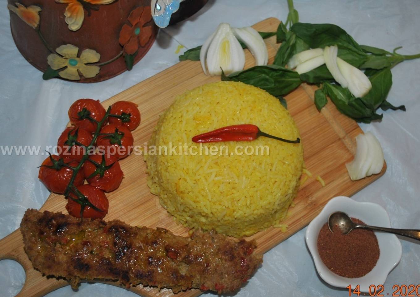 Iranian Pan Fried Ground Chicken Kebab