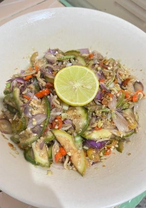 Foto resep Terong hijau sambal matah