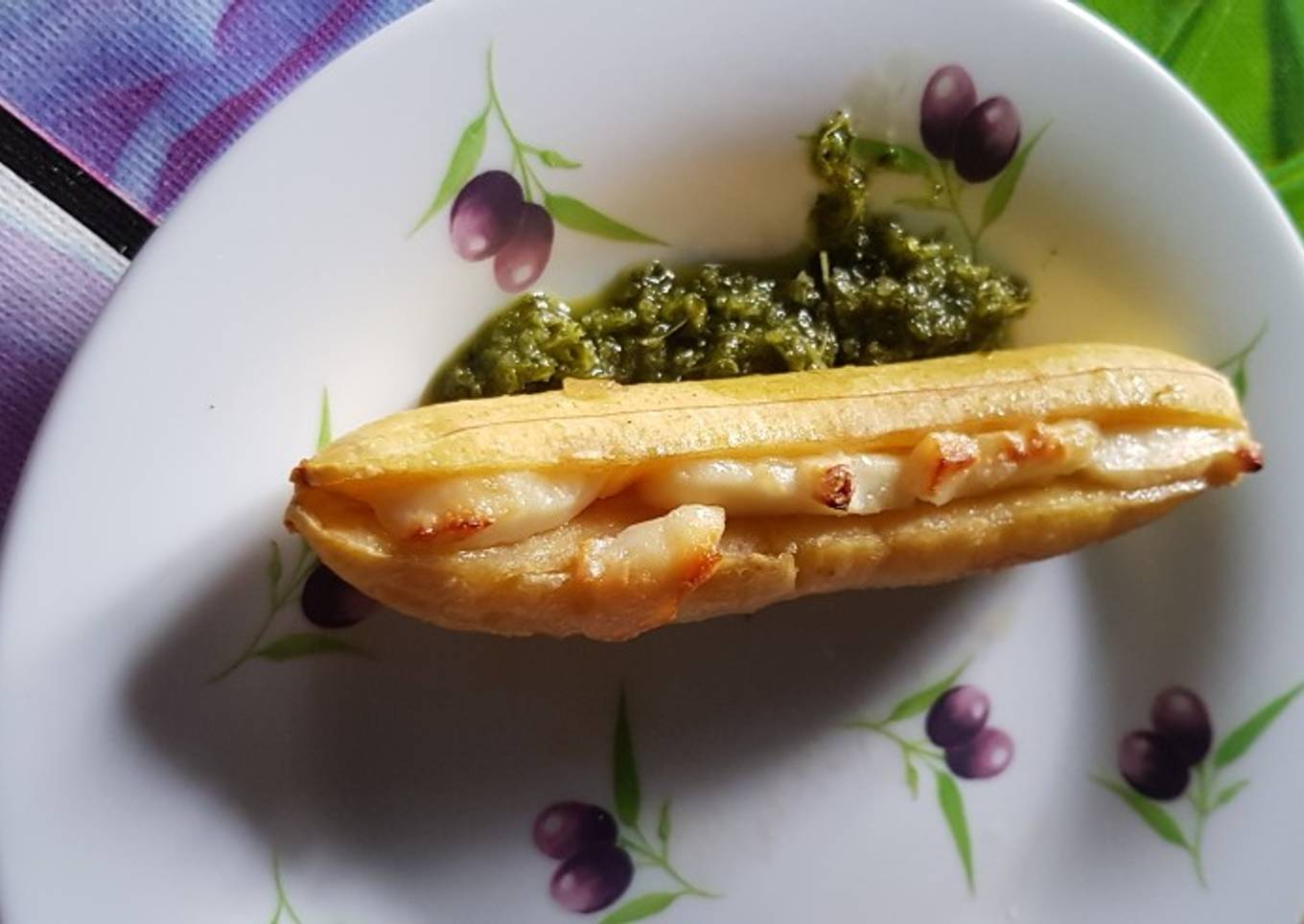 Plátano asado con queso tm5