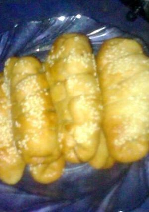 Foto resep Roti goreng kepang isi pisang keju