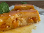 Una foto de flan de mandarinas