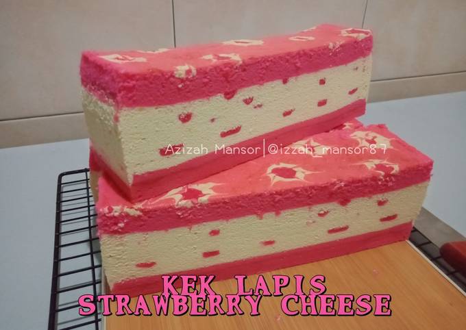 Resipi Kek Lapis Strawberry Cheese Oleh Azizah Mansor Cookpad