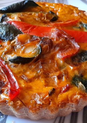 Una foto de Tarta de zapallos y zanahoria con masa integral