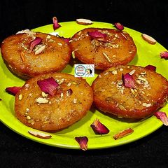 A picture of Mix Dryfruits Saffron Malpua.