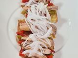 186. Tostada de Melva con Pimientos Asados
