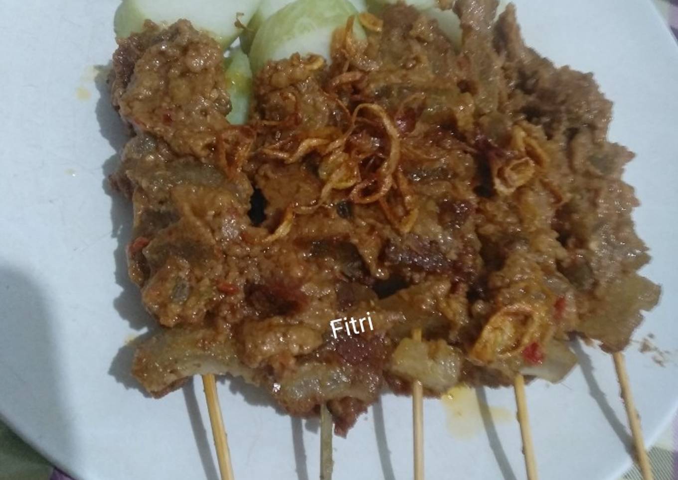 Sate kikil bumbu kacang (versi abang2)