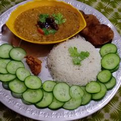 YUMMY DAAL CHAWAL WITH Tasty SHAAMI KABAB IN RESTAURANT STYLE 🤗 A picture of YUMMY DAAL CHAWAL WITH Tasty SHAAMI KABAB IN RESTAURANT STYLE 🤗.