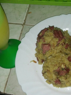 Una foto de Mofongo de salami