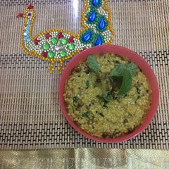 A picture of Brown Chana oats with Pudina(satvik).