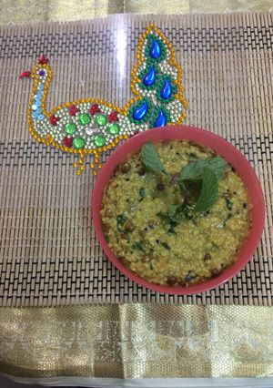 A picture of Brown Chana oats with Pudina(satvik).