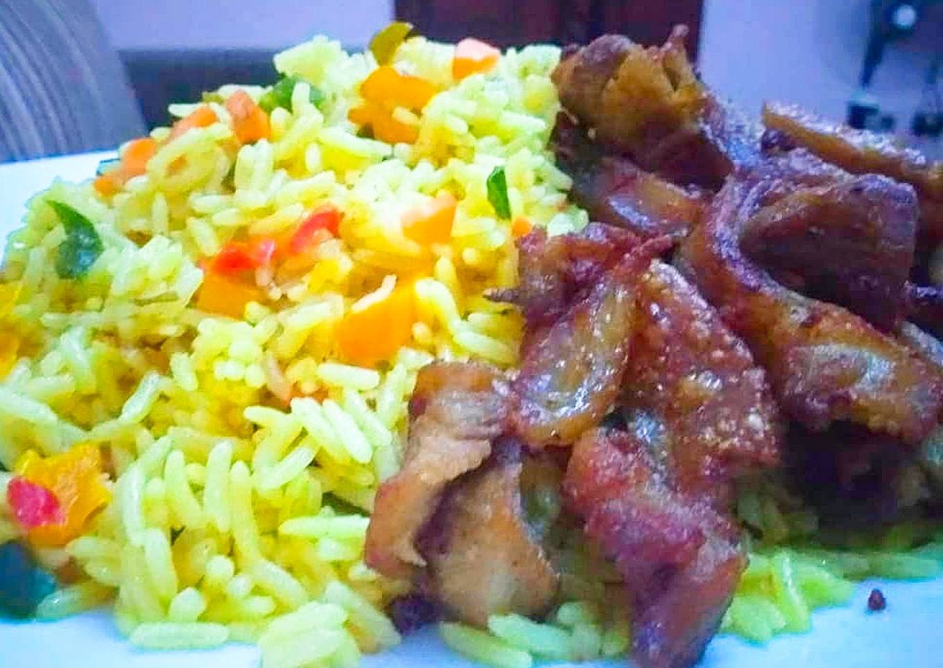 Fried Rice with Shredded Chicken