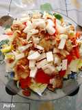 Ensalada de lechuga con pescado