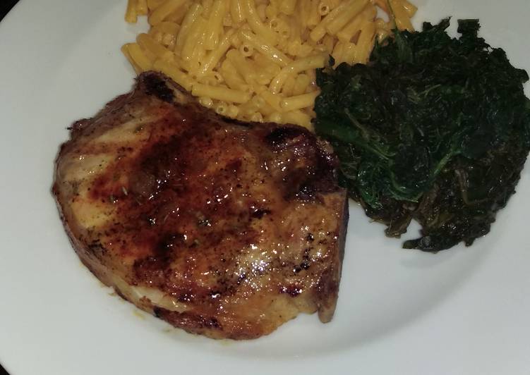 Simple Way to Prepare Perfect Grilled Pork Chops (w/ honey-mustard)