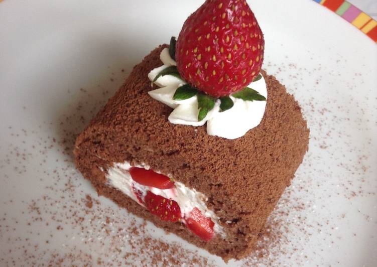 Chocolate Roll Cake (Bolu Gulung Cokelat)