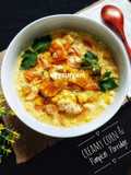 Bubur Gurih Jagung -Labu Kuning (Creamy Corn & Pumpkin Porridge)
