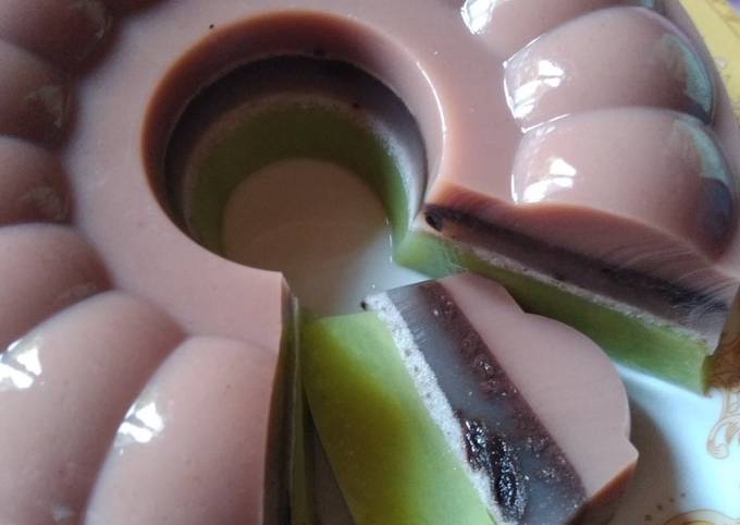 Puding alpukat Milo oreo