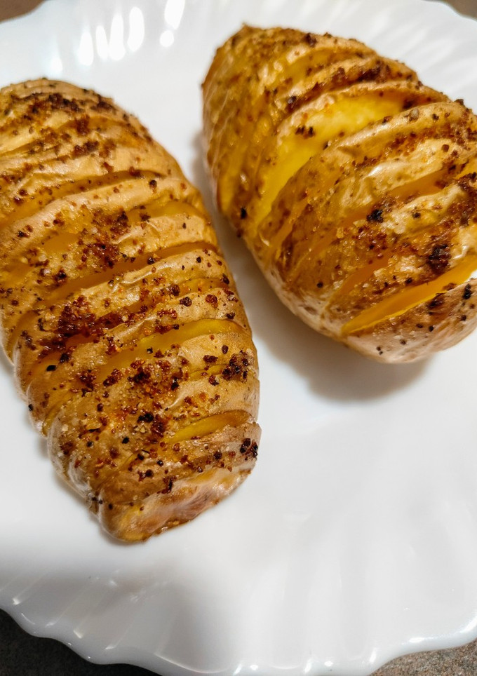 Una foto de Patatas Hasselback en airfryer
