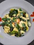 Creamy Spinach Orecchiette with Cheddar Cheese